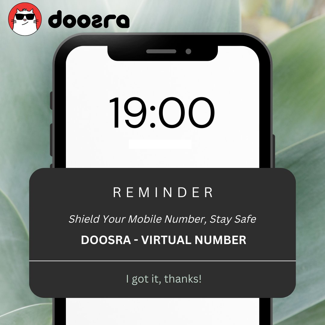doosra_official's tweet image. Get a Doosra Number to shield from nuisance calls
.
.
.
#doosra #virtualnumber #privacy #spammers #mobilenumber #phishing #spamcalls #digitalindia