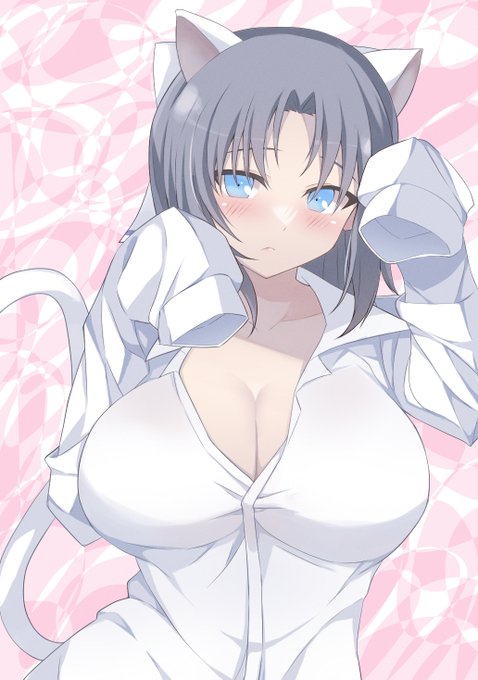 猫耳+彼シャツ+萌え袖+雪泉=プリ
#閃乱カグラ 