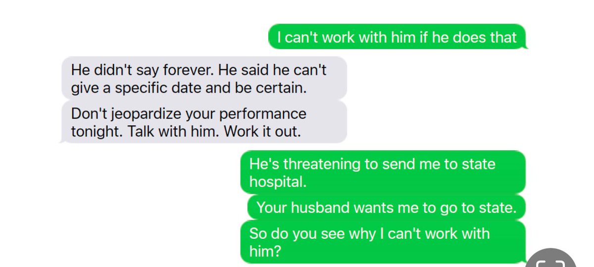 estherkhaddad's tweet image. Bereaved Parents please Repost / RT this. It’s very important.

#Muir threatened to lock Mona (see screenshot Mona sent his wife) in a psych unit in a state hospital which was her biggest fear. They charged us over $125 thousand in one year and they knew her fear. We paid