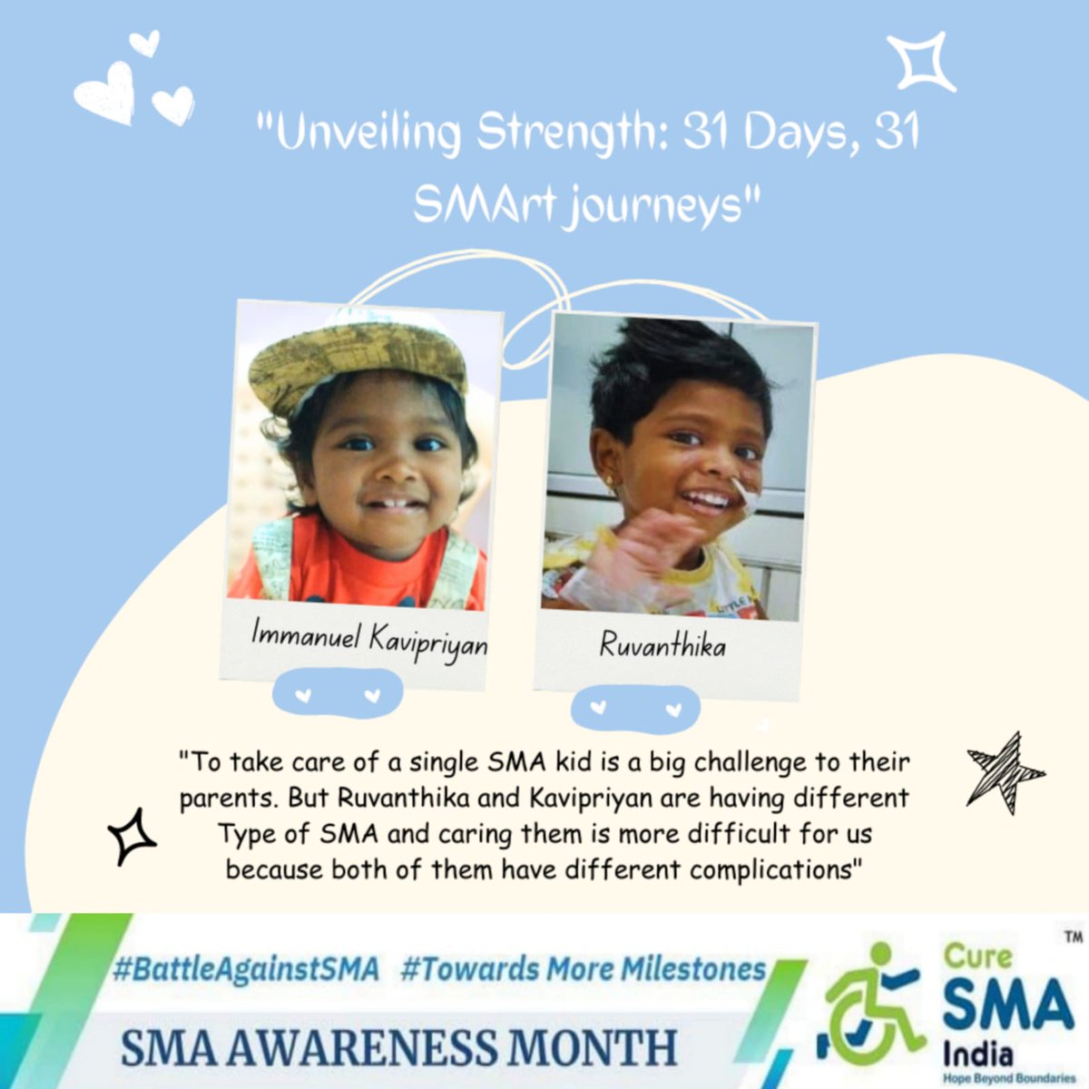 curesmaindia's tweet photo. Embark on an inspiring #SMAJourney with us! Meet Ruvantika & Immanuel Kavipriyan, #SMArtwarriors from Tamil Nadu. Their mom, Selva Sri Priya, shares their story of strength and determination, managing care for two SMA children with unique needs. She's also raising awareness for G-tube users through their journey. More power to these mighty warriors and their dedicated parents! 💪💪👍 #SMAAwareness #InspirationalStories
#homeschooling