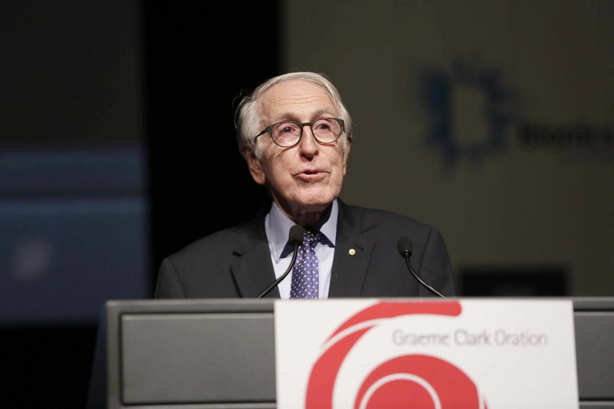 Happy 88th Birthday Laureate Professor Emeritus Graeme Clark AC FAA FRS!  A living legend of Australian #science, internationally recognised. A legacy in <a href="/CochlearGlobal/">Cochlear</a>, <a href="/BionicsInst/">Bionics Institute</a> &amp; the impact to millions of people globally. #HappyBirthday <a href="/GCOration/">Graeme Clark Oration</a> #bionics #HearingLoss