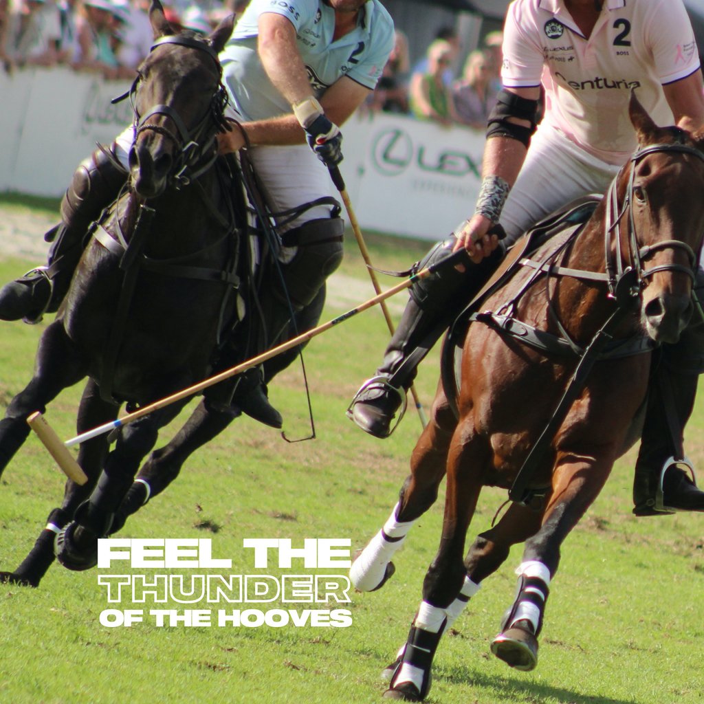 Being there is feeling the thunder of the hooves rolling down the field on their way to glory. #polo #lexusurbanpolo2024