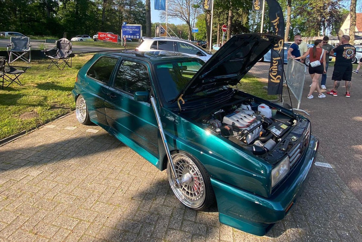 EpicDubs's tweet photo. ๐
#VW #Volkswagen #RallyeGolf #MK2 #MK2Rallye #G60 #16vG60 #CustomWheels #Stance #DubLife https://t.co/LZM4sJp30f