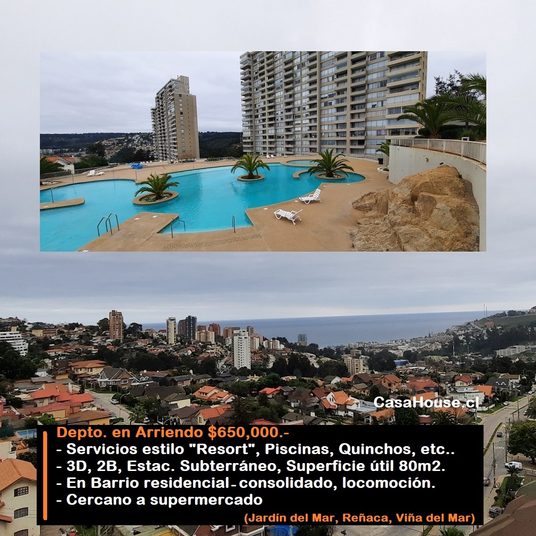#PropiedadesViña
Arriendo Dpto, 3D 2B, Estac, 80m2 útiles, 88m2 Totales (Jardín del Mar, Reñaca, Viña del Mar)
🇨🇱Revise detalles y video 👇casahouse.cl/propiedades/im…