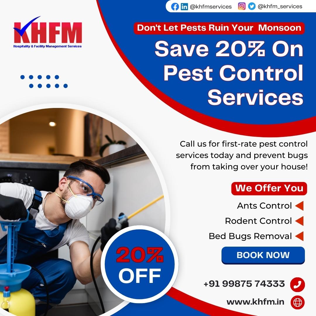 Khfm_services's tweet image. Save 20% On Pest Control Services
Offer Valid Till 22 August 2023*

📲 Call the Expert Today :- +91 9987574333

🌏 Visit Our Websites :- khfm.in

#pestcontroloffer #pestcontroldeals #pestcontroldiscount #pestcontrolsale #pestcontrolfreeestimate