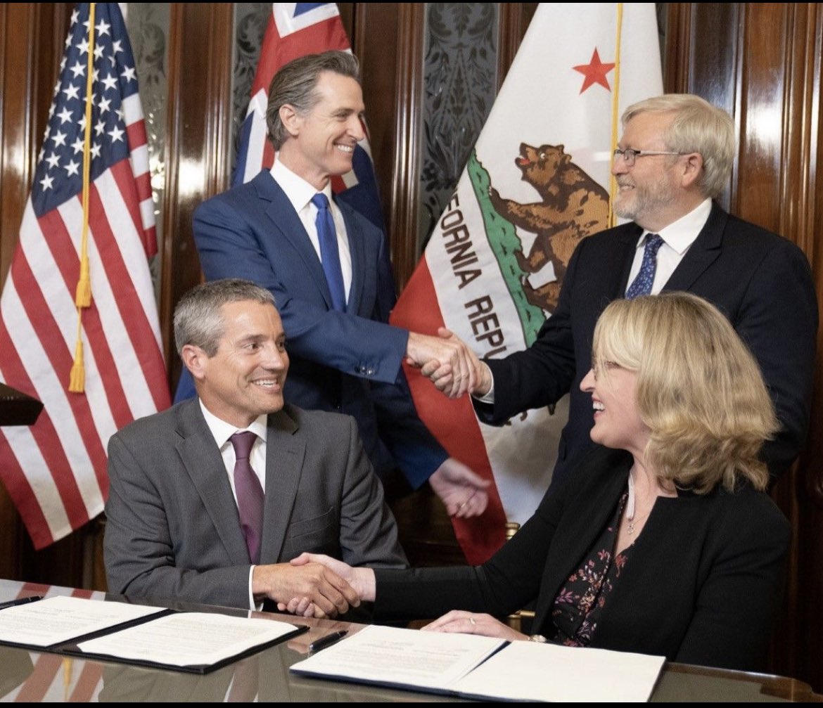 Glenn MacRae (@glennmacrae) on Twitter photo Congratulations <a href="/WadeCrowfoot/">Wade Crowfoot</a> 🇺🇸and <a href="/AusConsulateLA/">Tanya Bennett</a> 🇦🇺 for leading the creation of this landmark agreement. The new partnership will focus on zero-emission transportation, circular economy, clean energy, and innovative technologies. lnkd.in/gyghX3TV Congratulations <a href="/WadeCrowfoot/">Wade Crowfoot</a> 🇺🇸and <a href="/AusConsulateLA/">Tanya Bennett</a> 🇦🇺 for leading the creation of this landmark agreement. The new partnership will focus on zero-emission transportation, circular economy, clean energy, and innovative technologies. lnkd.in/gyghX3TV