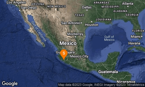 SSNMexico's tweet photo. SISMO Magnitud 4.1 Loc  5 km al NORTE de COQUIMATLAN, COL 15/08/23 23:19:31 Lat 19.24 Lon -103.81 Pf 22 km https://t.co/Ad6i8HO5Cg