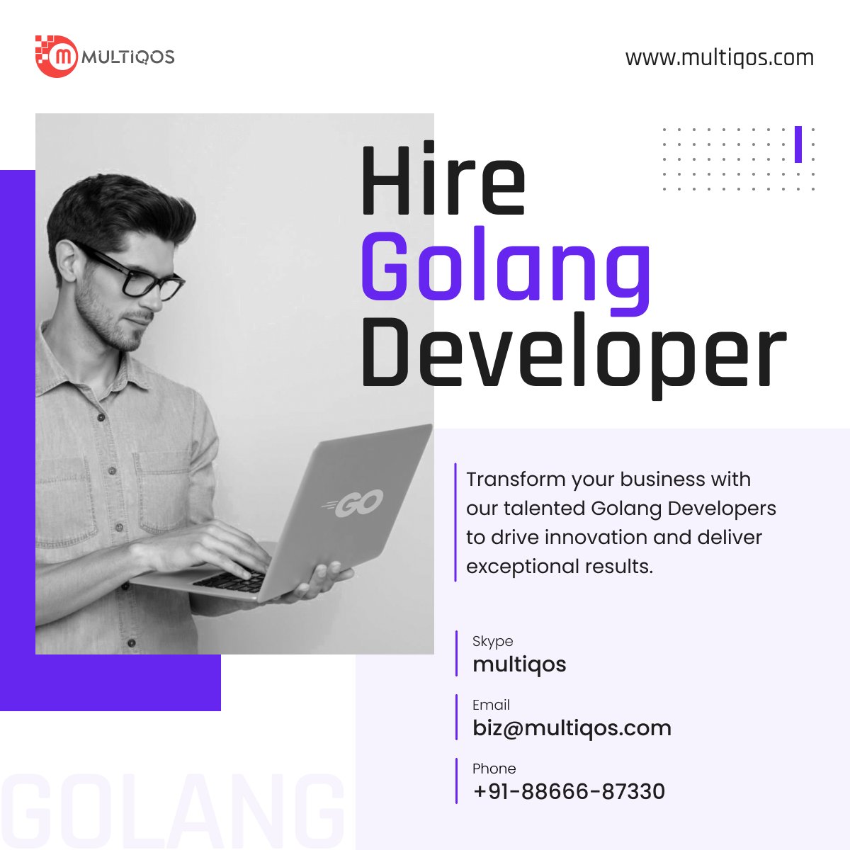 Join hands with our skilled #Golang developers and let's create something extraordinary together!

Discover the Golang advantage bit.ly/3Ysb77M
.
.
#GolangExperts #GoProgramming #CodeEfficiency #CustomSolutions #TechInnovation #DigitalTransformation #CodingMastery