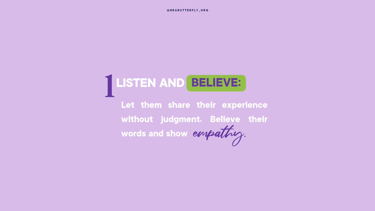 BeaButterflyOrg's tweet photo. "Helping Loved Ones Through DV: 5 Tips 💙" part 1

When someone you care about is going through domestic violence, your support can make all the difference. Here are 5 tips to provide the help they need and let them know they're not alone. #Support #DomesticViolenceAwareness 💪🤝 https://t.co/VjWvRbD59j
