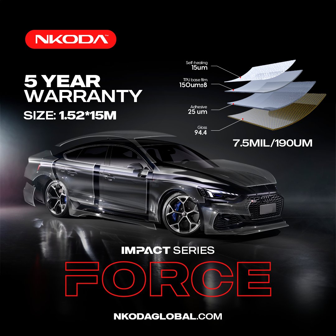 Nkoda_Africa's tweet photo. 🛡️ SECURE YOUR RIDE🚘from all the elements with NKODA Paint Protection Film and ensure it stays in showroom condition!🔒 
#nkodaglobal #ppfmanufacturer #impactseries #impactforce #5yearswarranty #windowtint #colorppf #paintprotectionfilms #ppf #protectionfromroad #nanotechnology https://t.co/quzORaOICg