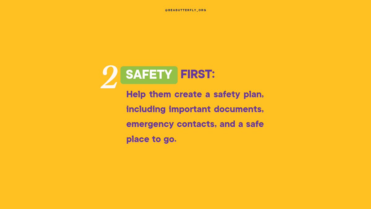 BeaButterflyOrg's tweet photo. "Helping Loved Ones Through DV: 5 Tips 💙" part 1

When someone you care about is going through domestic violence, your support can make all the difference. Here are 5 tips to provide the help they need and let them know they're not alone. #Support #DomesticViolenceAwareness 💪🤝 https://t.co/VjWvRbD59j