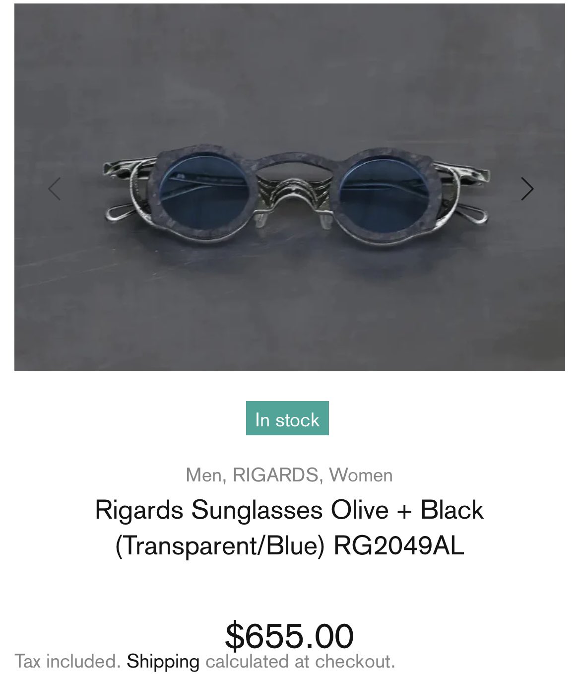 Rigards RG2049AL silver sunglasses