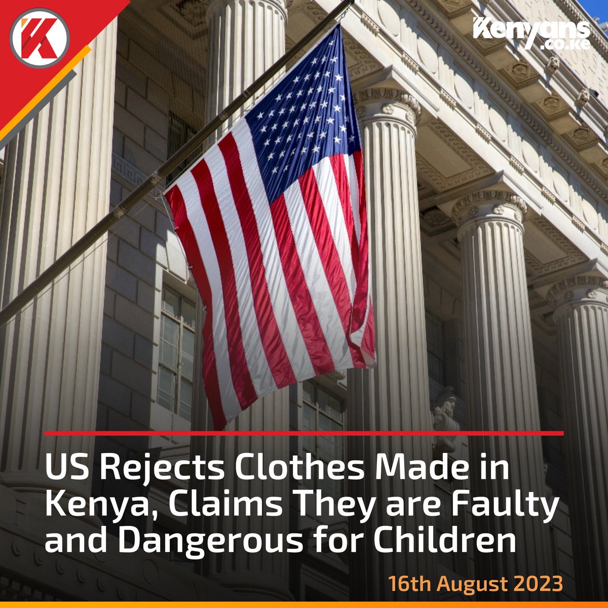 Kenyans's tweet photo. US rejects children's clothes made in Kenya https://t.co/eVflKxOMz1