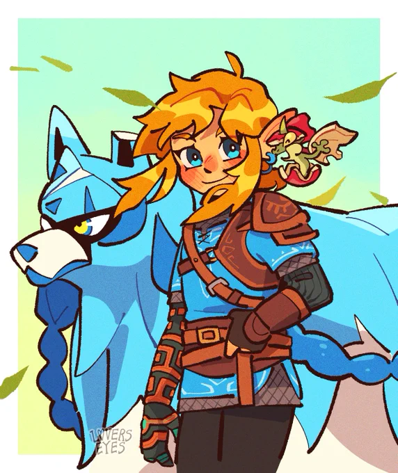 link will definitely have a legendary dog with a sword#TearsOfTheKingdom #pokemon 