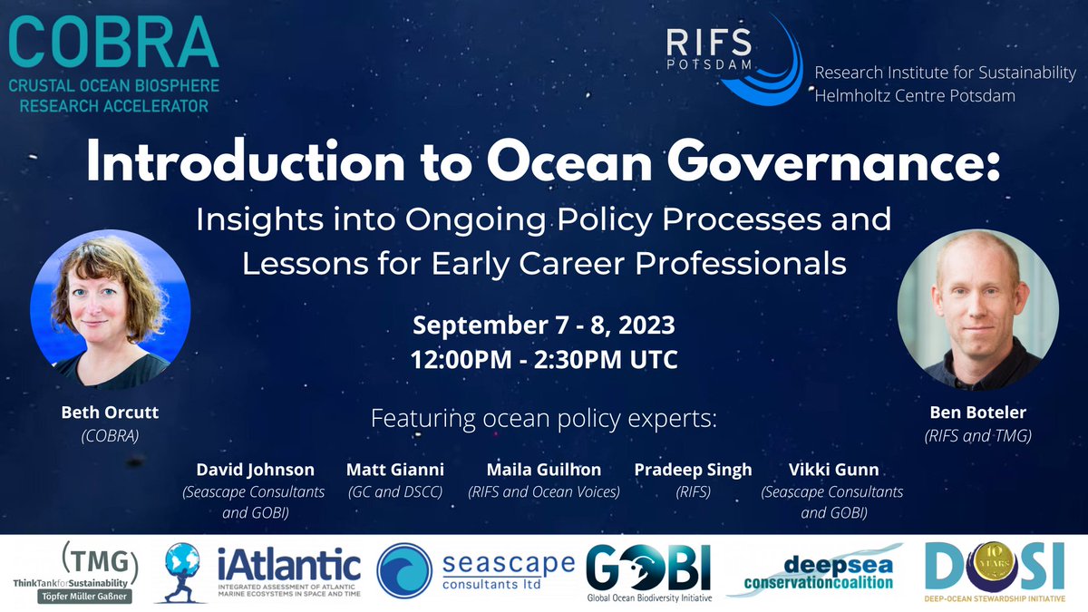 Want your science to make a difference for ocean policy? This free 2-day course, featuring several DOSI experts, will share knowledge about key policy arenas and how to get involved. Register on COBRA's website to participate on September 7th and 8th: cobra.bigelow.org/virtual-short-…