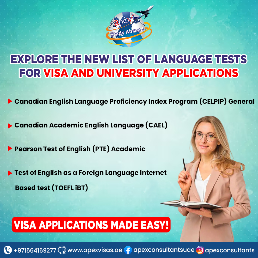 ApexMiddle's tweet image. 𝐄𝐥𝐞𝐯𝐚𝐭𝐞 𝐘𝐨𝐮𝐫 𝐕𝐢𝐬𝐚 𝐚𝐧𝐝 𝐔𝐧𝐢𝐯𝐞𝐫𝐬𝐢𝐭𝐲 𝐀𝐩𝐩𝐥𝐢𝐜𝐚𝐭𝐢𝐨𝐧𝐬 𝐰𝐢𝐭𝐡 𝐍𝐞𝐰 𝐋𝐚𝐧𝐠𝐮𝐚𝐠𝐞 𝐓𝐞𝐬𝐭𝐬! 

📞 +971-564169277
🌐 apexvisas.ae

#canada #language #languagetests #toefl #ibt #celpip #cael #pte #languageproficiency   #ApexVisas
