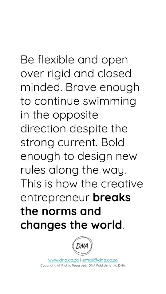 DNABusinessZA's tweet photo. By nature, we are all animals of habit.The more we challenge ourselves to step out of our fixed ways and into an open minded state of being, we can see a world of opportunity. https://t.co/Zykmu1OSuQ https://t.co/vxngxJp8PO