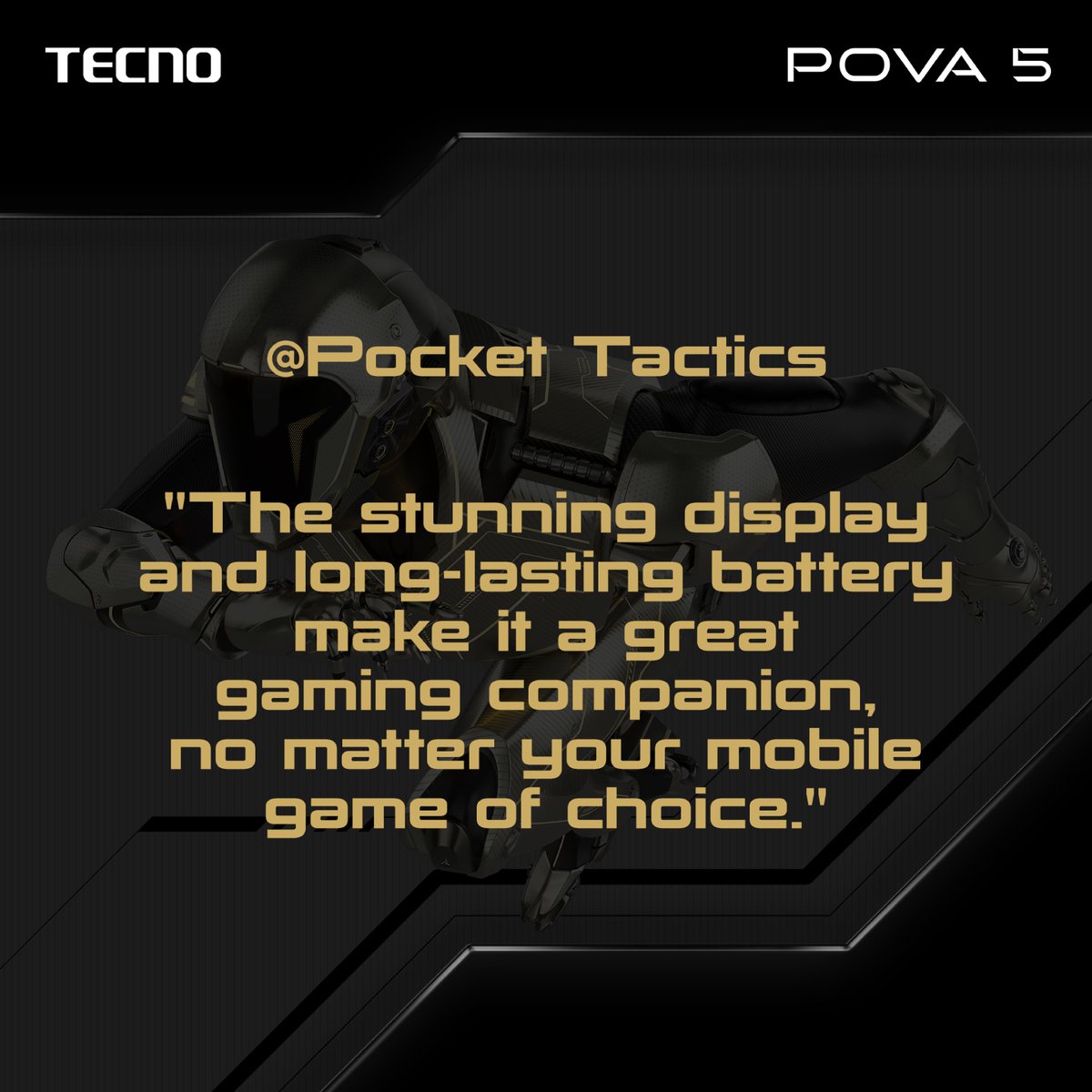 tecnomobile's tweet image. Powered by TECNO #POVA5, applauded by global top media. 

GSMArena: bit.ly/3OwbWb4
Pocket Tactics: bit.ly/3OAvgE7
gizmochina: youtu.be/xlejJ_cuOTs
pocketnow: bit.ly/3DYvQGY