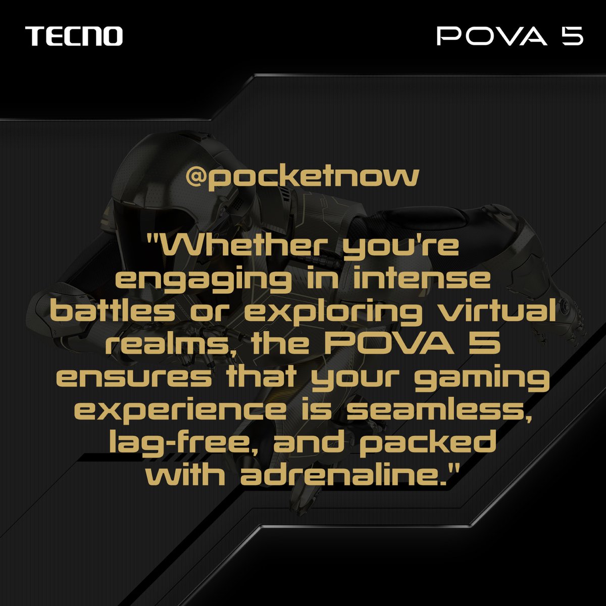 tecnomobile's tweet image. Powered by TECNO #POVA5, applauded by global top media. 

GSMArena: bit.ly/3OwbWb4
Pocket Tactics: bit.ly/3OAvgE7
gizmochina: youtu.be/xlejJ_cuOTs
pocketnow: bit.ly/3DYvQGY