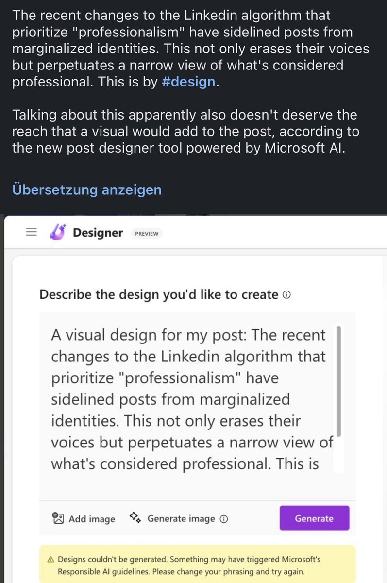 Thomas Otto (he/him) (@thomasotto_) on Twitter photo One of the reasons, why we have to keep pushing for designing better #algorythmic #systems train and diversify teams for inclusion. It's not a matter of good will, it's part of your business success. #ai #ux #microsoft <a href="/linkedin/">LinkedIn</a> One of the reasons, why we have to keep pushing for designing better #algorythmic #systems train and diversify teams for inclusion. It's not a matter of good will, it's part of your business success. #ai #ux #microsoft <a href="/linkedin/">LinkedIn</a>