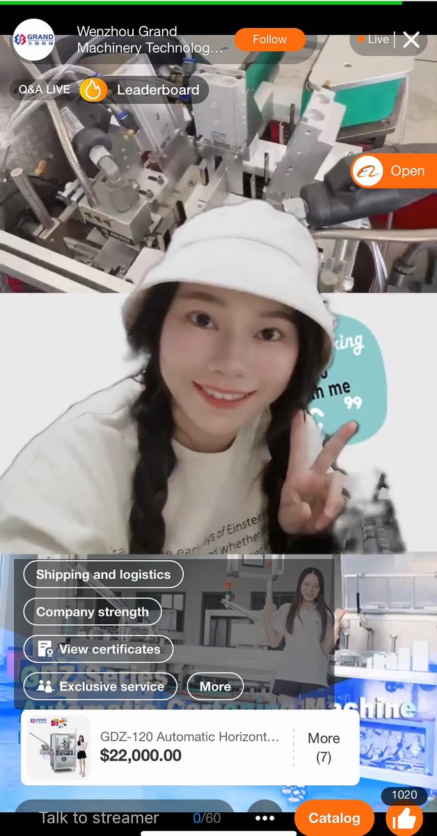 IkolCai's tweet image. Live broadcast now, welcome to chat in the comment area.
m.alibaba.com/.../fd3cd848-7…...
Today’s topic: Automatic Cartoning Machine.
Follow us and give me likes will be appreciated.
#cartoningmachine
#boxpackingmachine
#automaticcartoningmachine
#broadcast
#livestream