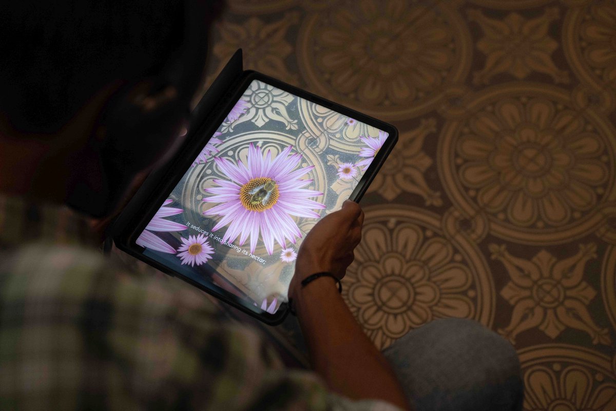 You can still take part in the #AugmentedRealityExperience #ApisGropius by #AnaPrvački until 27 August. “Apis Gropius” is a new species of bees invented by the artist which leads you on an immersive tour through our atrium. Just come by during our opening hours – entry is free.