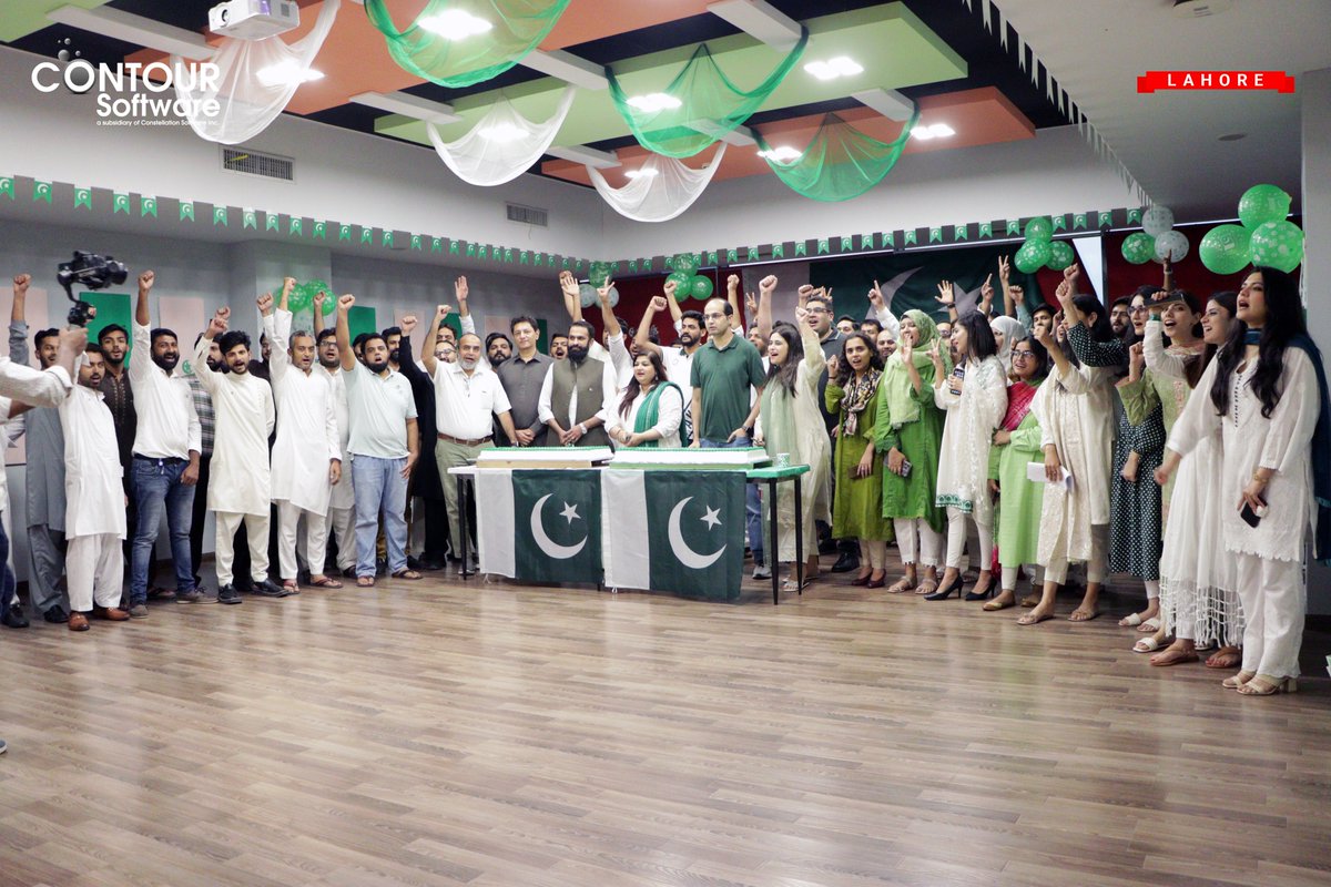 ContourSoftware's tweet photo. On 14th August, we proudly celebrated the land we call home! Contourians from Karachi, Lahore, & Islamabad came together in unity for a joyous festival full of poetry, music, cake and more, to round out our Independence Day Celebrations! ππ₯°
#ContourSoftware #SoftwareforLife https://t.co/TPL4OcFVq3