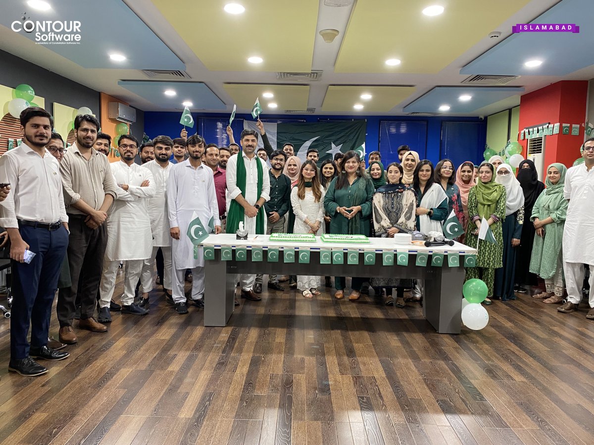 ContourSoftware's tweet photo. On 14th August, we proudly celebrated the land we call home! Contourians from Karachi, Lahore, & Islamabad came together in unity for a joyous festival full of poetry, music, cake and more, to round out our Independence Day Celebrations! ππ₯°
#ContourSoftware #SoftwareforLife https://t.co/TPL4OcFVq3