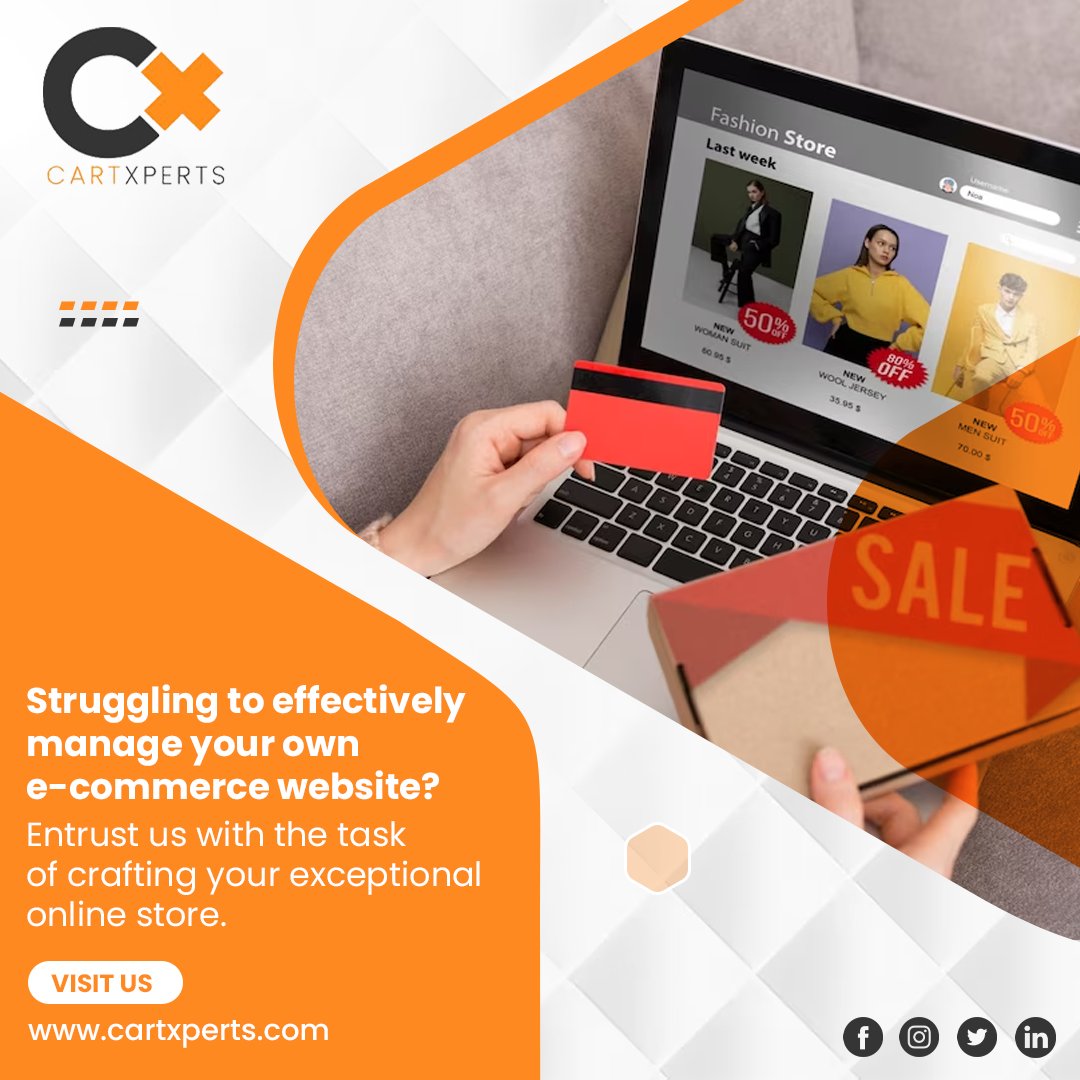 infocartxperts's tweet image. Discover effortless e-commerce with our expert team. We&apos;ll build an engaging platform that converts, freeing you from the complexities of site management. Focus on growing your business while we bring your digital vision to life. #Cartxperts #Marketing #Online