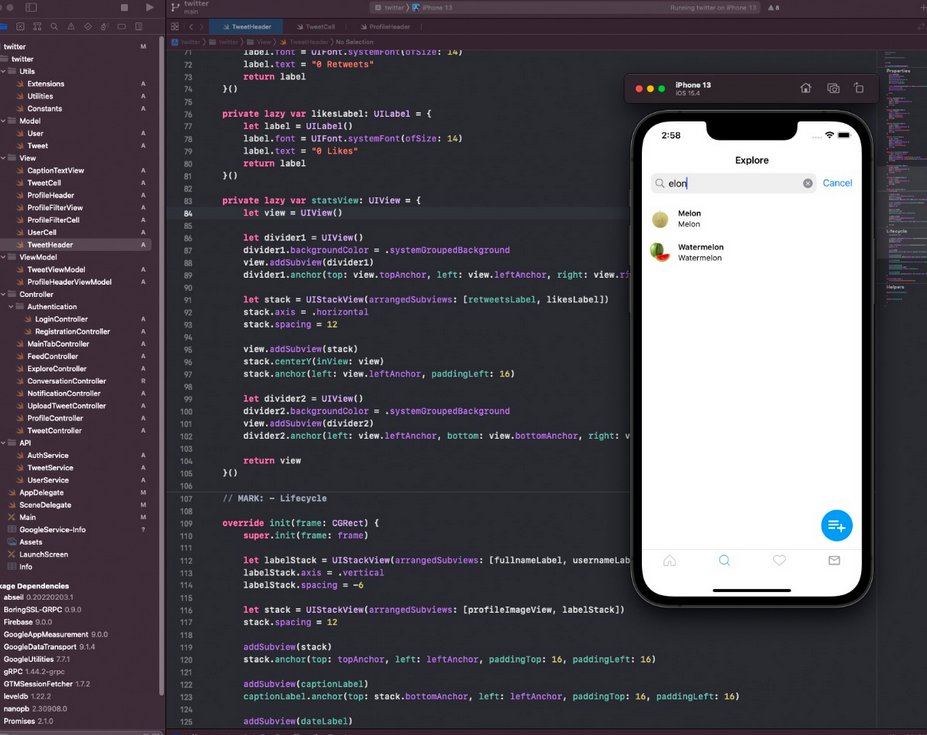 IsabellaDiFabi3's tweet photo. Day 94 of #100DaysOfCode adding search bar on explore user screen
#programmingwithmosh #deved #webdevelopement #webdesign #programming #coding #Python #Java #javascript #code #coder #100DaysOfCode #CodeNewbie #KnowProgram #javascript #GirlsWhoCode #FrontEndDevelopment https://t.co/kM5MFPlNSR