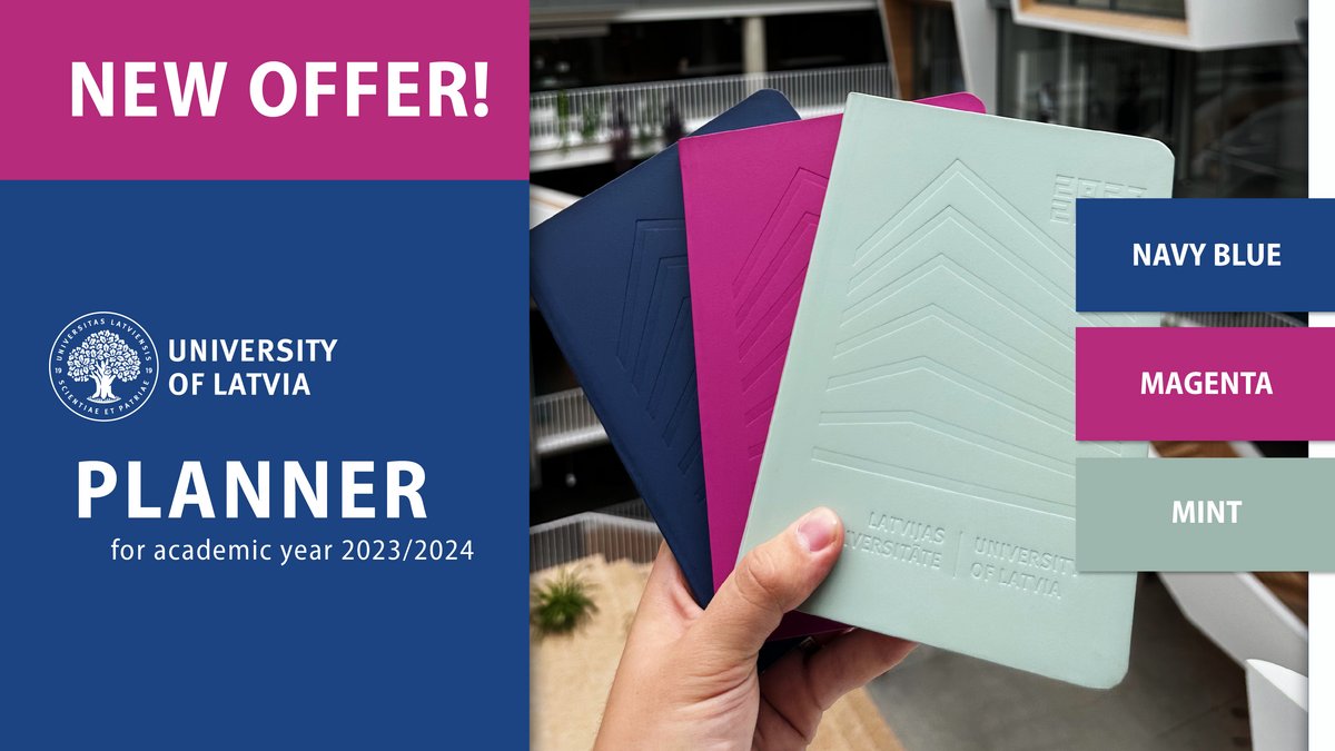 📢Fresh off the press – UL Planner for your most important notes and insights! 🫱Available for purchase at the UL Info Centre (Raiņa bulvāris 19) or remotely with a delivery; find out more: lu.lv/en/about-us/ul…