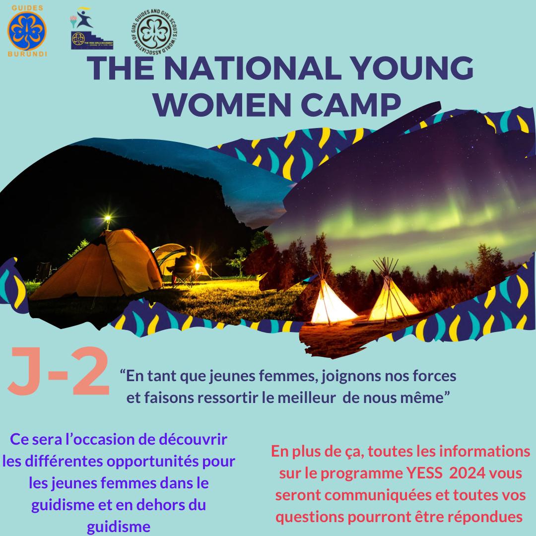 The countdown has started🥳🥳
Are you ready to camp?🔥

#nationalwomenscamp 
<a href="/YessMovement/">The YESS Girls' Movement - WAGGGS</a> 
<a href="/GuidesBurundi/">Burundi Girl Guides</a>