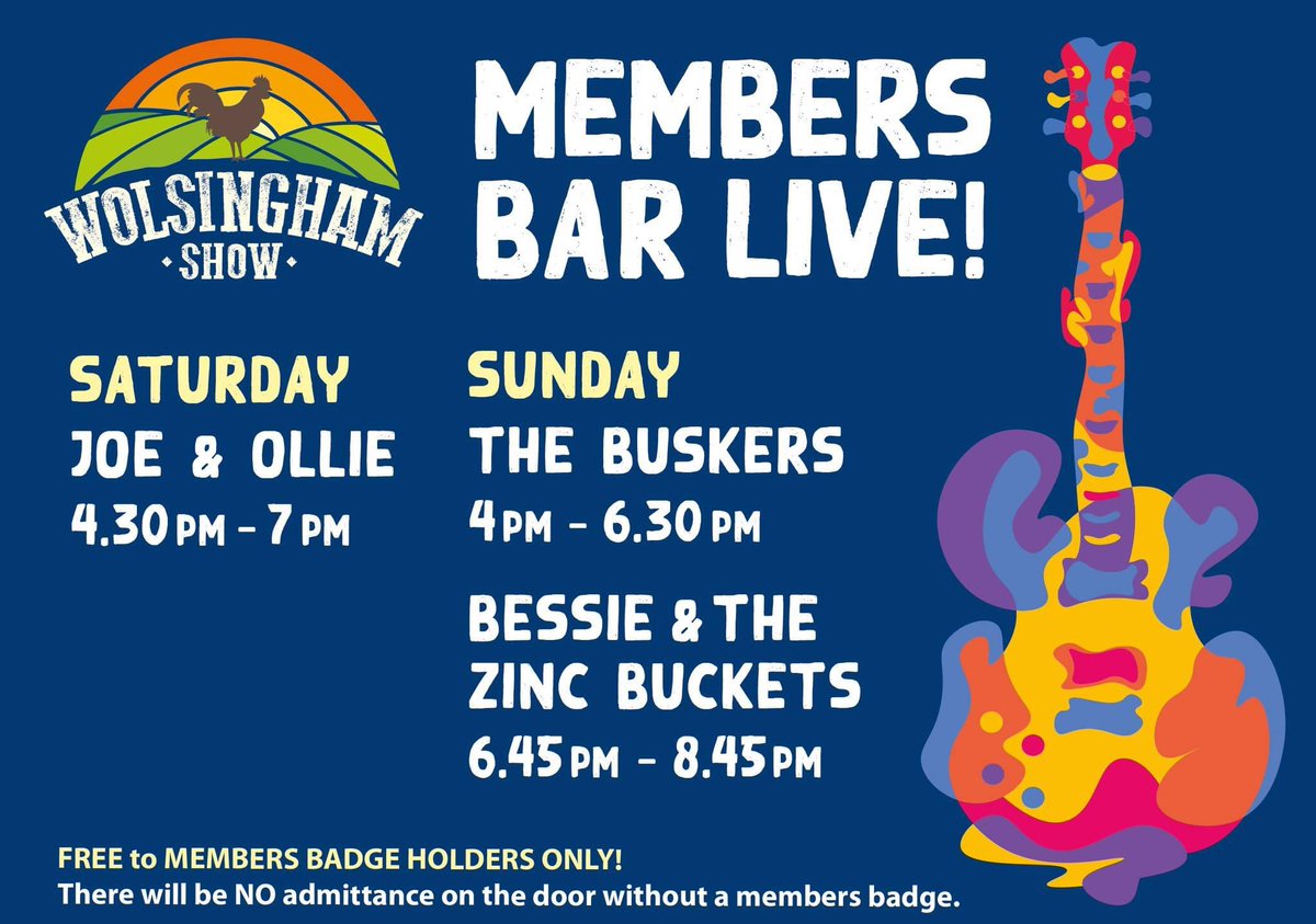 Don't miss out on some great music in the Members Bar this year!
Get your memberships now before they run out! Available from The Black Lion, The Bay Horse, Wolsingham Club, Lifestyle Express and Pages Bakery (Tow Law) on sale until 31st August
