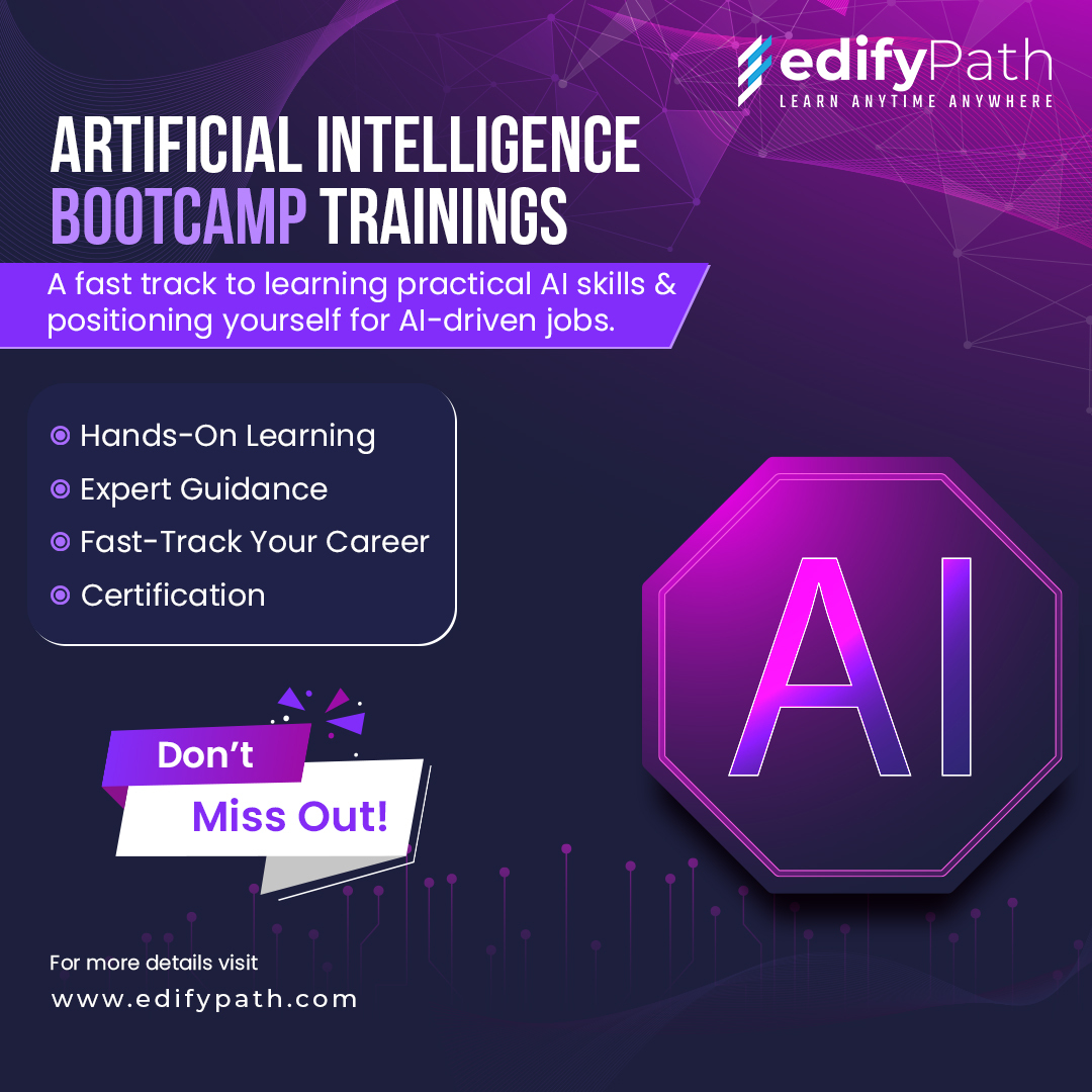 edifypath's tweet photo. With Edifypath's AI Bootcamp, you'll master the latest advances in AI.Upgrade your skills to unlock limitless opportunities!
#ai #datascience #dataanalysis #artificialinteligence #AIBootcamp #dataanalytics #datascientist https://t.co/yX79MFh8O8