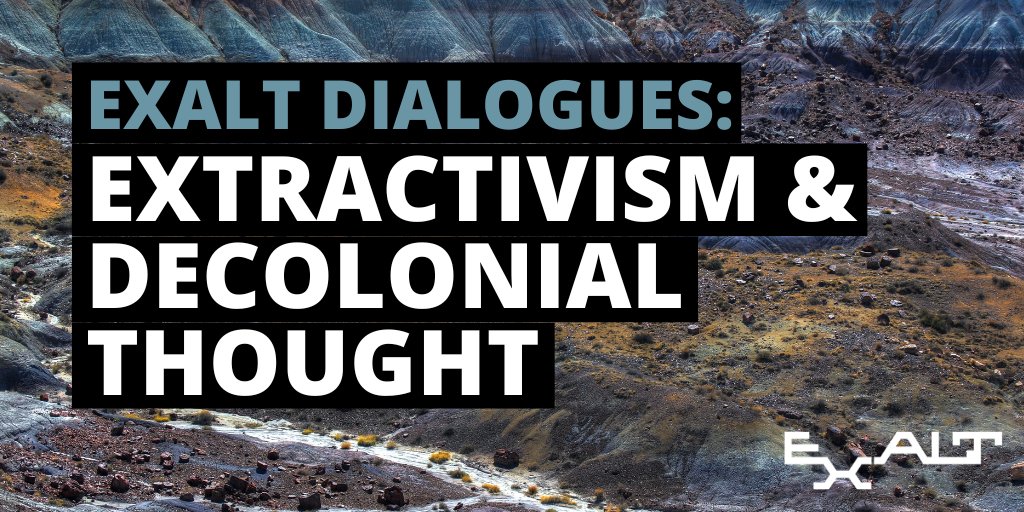ExaltResearch's tweet photo. Join the 3rd EXALT Dialogues event 'Extractivism and Decolonial Thought’ with Amanda Lickers, Kiran Asher, @PEusman &amp; Japhy Wilson! Fascilitated by @DrX_ADunlap
🗓️Friday 8th September 2023, 16.00 EEST
➡️Register here https://t.co/TpvIbhCwdv
ℹ️Read more https://t.co/dHpxXayh6H https://t.co/MEyqLMwpF2