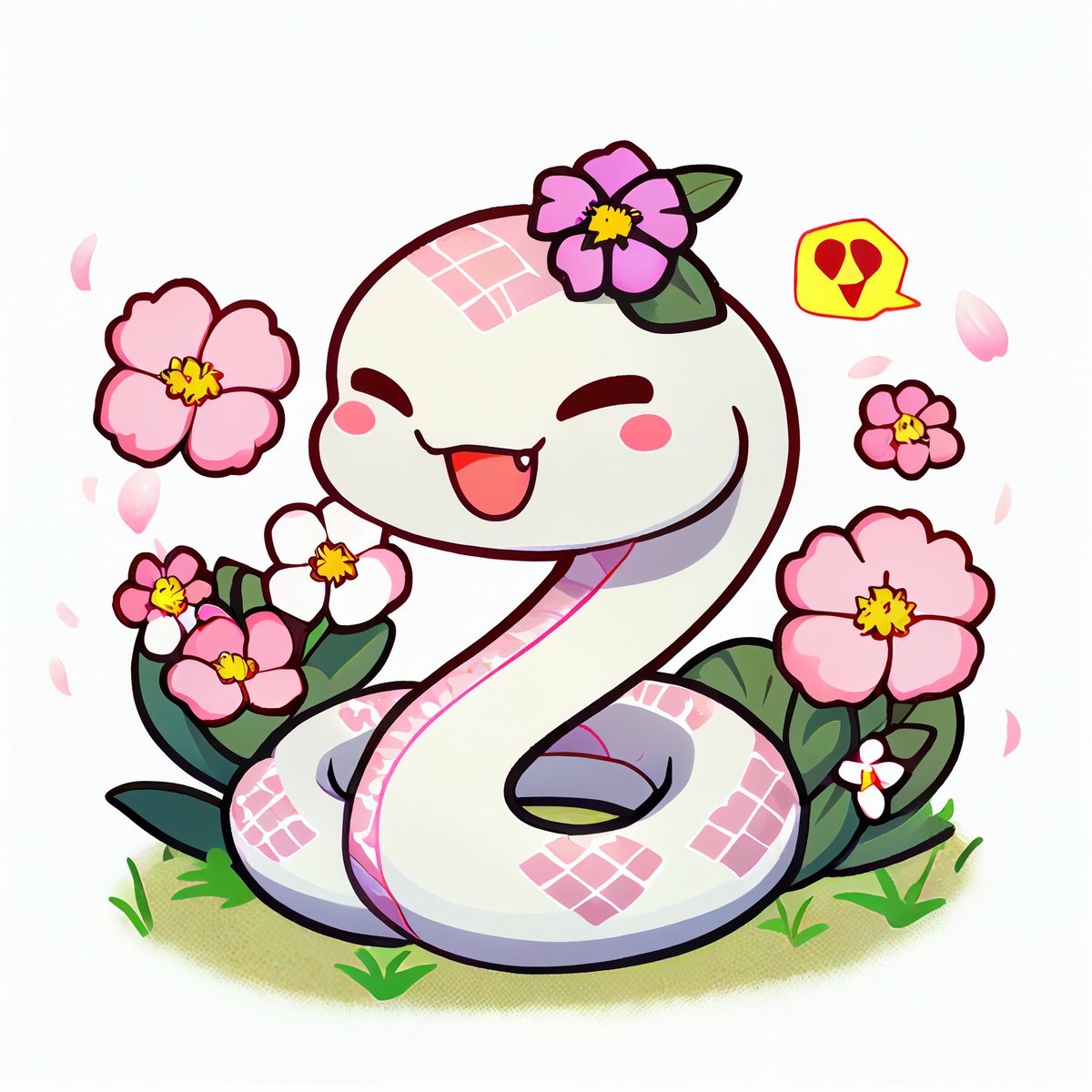sakurai2626's tweet photo. 🐍栽培が難しいと言われる花さえ頭に咲かす蛇、それがあたし🌼

#nijijourney　#AIart https://t.co/pwEkENpBYY