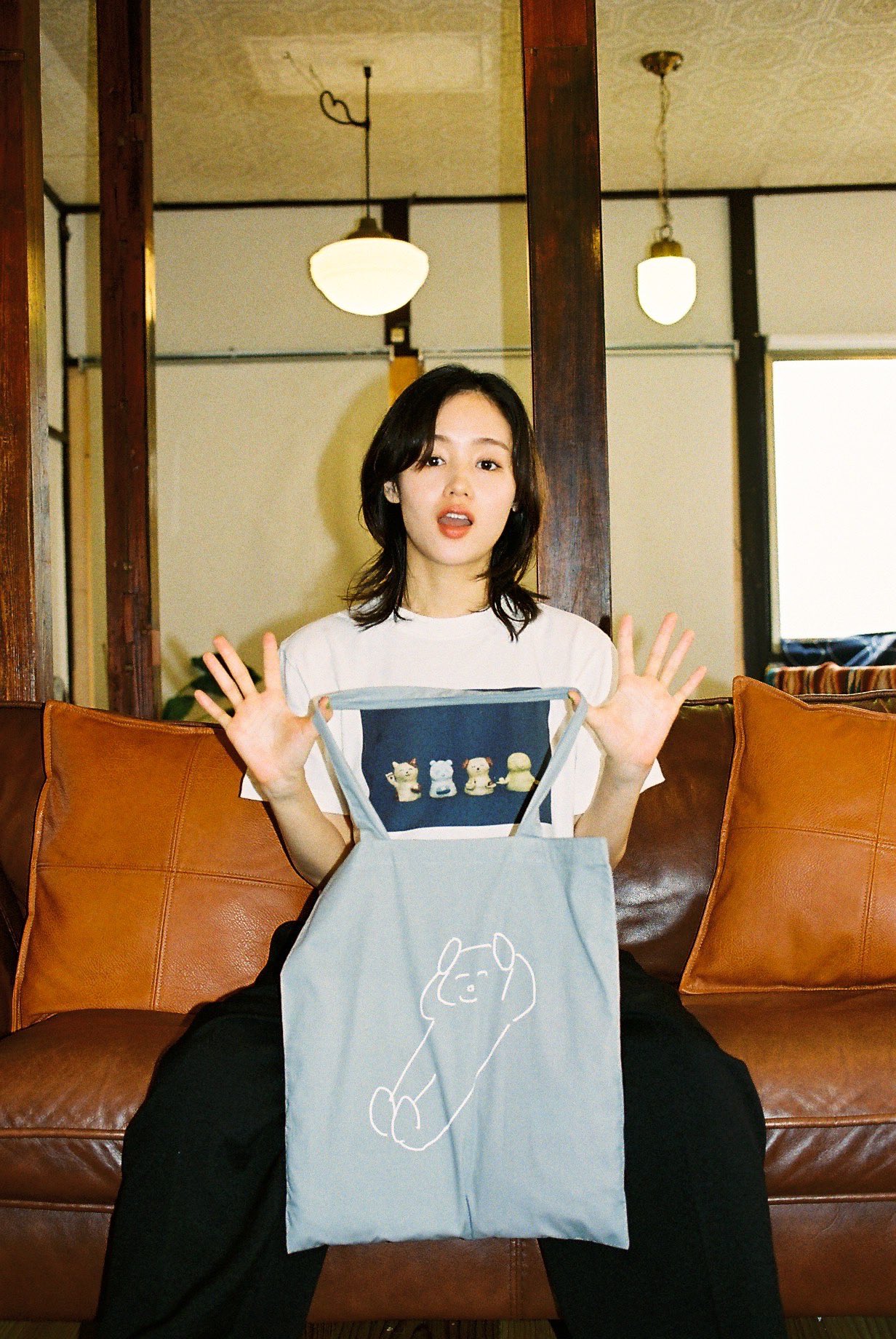 藤原さくら あにまるTシャツ 「#どうぶつ大集合」　Lサイズ　未開封品 2025年最新】藤原さくら tシャツの人気アイテム - メルカリ
