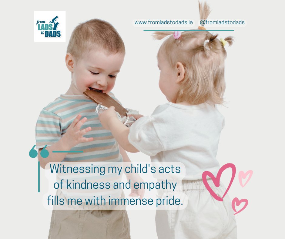 Witnessing my child's acts of kindness and empathy fills me with immense pride.

Visit fromladstodads.ie to connect with like-minded dads, share stories, and find support on this incredible journey. 

#Fatherhood #FromLadsToDads #NewDads #Fathers #SupportCommunityForDads