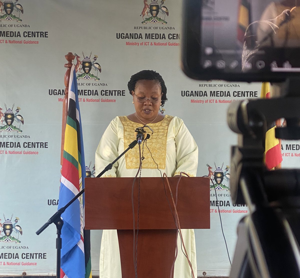 Now @UgandaMediaCent The Minister of State for Youth @Mglsd_UG Hon. Sarah Mateke is addressing a press conference on the upcoming International Youth Day Celebrations. #IYD2023