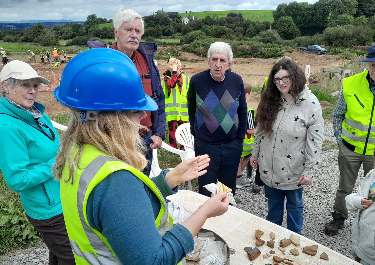 Yesterday as part of #HeritageWeek2023 we in association with @rubiconheritage , @Corkcoco  & @TIINews held an open day at our site in Ballinimlagh on the M28 Road Project for members of the public #heritageofcork #archaeologyofcork #Cork
