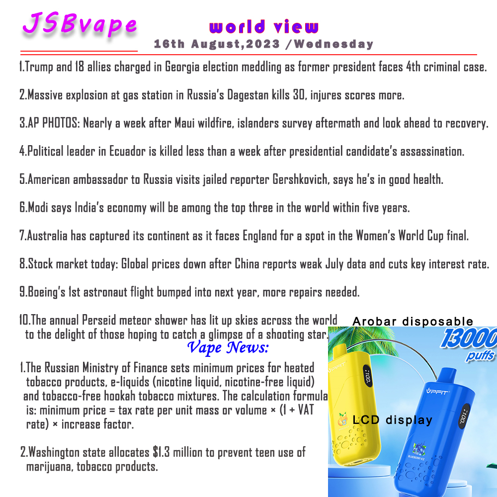 jsbvape.com world view.
16th August,2023.
😀
'we are china giant vape factory.'- Ricky
😁
#eliquid #vaping #vapefriends #handcheck #vapeonly #vapeworld #vapour #vapegirlsuk #vapeon #vapegirls #girlswhovape #ukvape #vapeuk #ukvapelife #ukvaping #ukvapeshop #vapesociety