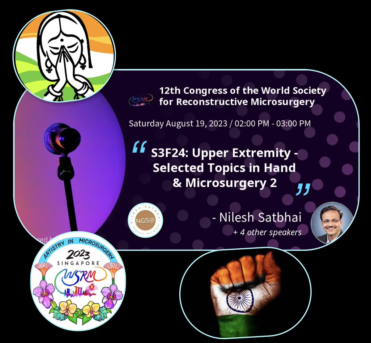 NileshSatbhai's tweet photo. #Singapore calling..! ๐ฎ๐ณ ๐ธ๐ฌ
Grateful to be a part of the #WSRM2023.
Sharing our experiences on #HandTransplantation on a global platform.
Meeting, interacting and sharing ideas with the pioneers in #ReconstructiveMicrosurgery is always a great learning experience! https://t.co/0CollAkc2x