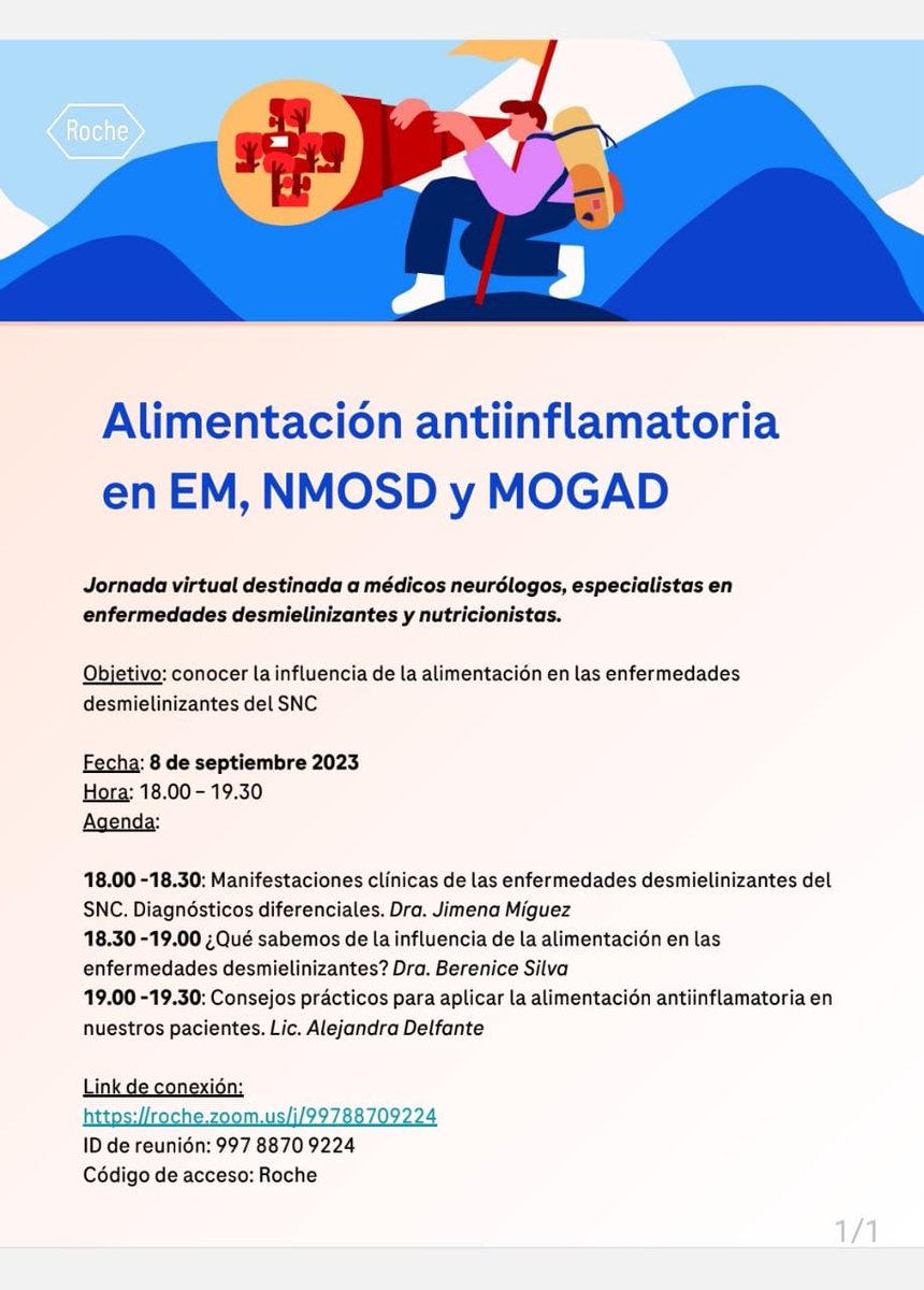 Berenice Silva (@bereniceanabel) on Twitter photo Si sos médico o nutricionista y querés implementar la dieta anti-inflamatoria no te pierdas esta capacitación del Equipo de Enfermedades Desmielinizantes <a href="/hta_italiano/">HTA_Hospitalitaliano</a> y la Lic. Delfante del Servicio de Alimentación. #holisticmedicine #nutrition #multiplesclerosis #nmosd Si sos médico o nutricionista y querés implementar la dieta anti-inflamatoria no te pierdas esta capacitación del Equipo de Enfermedades Desmielinizantes <a href="/hta_italiano/">HTA_Hospitalitaliano</a> y la Lic. Delfante del Servicio de Alimentación. #holisticmedicine #nutrition #multiplesclerosis #nmosd