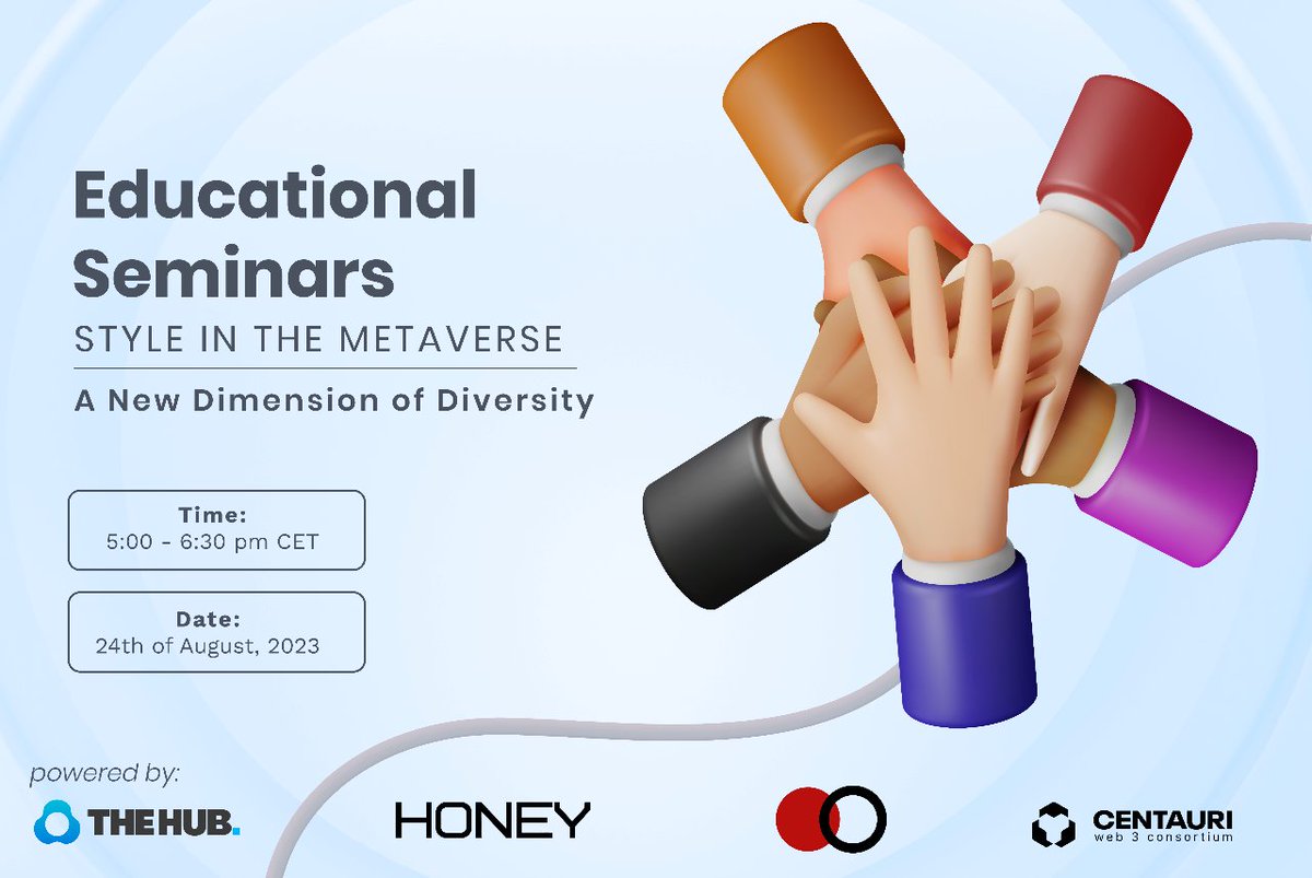 Join our seminar on Style in the Metaverse

As you learn about the latest developments in digital fashion as it relates to the #metaverse and how to get involved in this emerging field.

🚨 Register now! 
linkedin.com/events/stylein…
 #EducationalSeminars #Metaverse