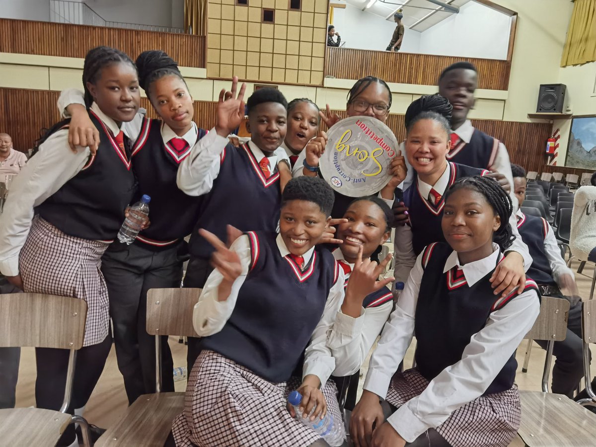 NBCNamibia's tweet photo. It’s sweet victory for Agra Pequena Senior Secondary School. 

Agra Pequena SSS, J.A Nel SS and P.K de Villiers SS participated in the Anti-Corruption Song Competition in //Kharas region held on 15 August 2023 evening in Keetmanshoop

#JoinTheFight 
#OneVoice
#NACSAP https://t.co/n6P8DcSGjX