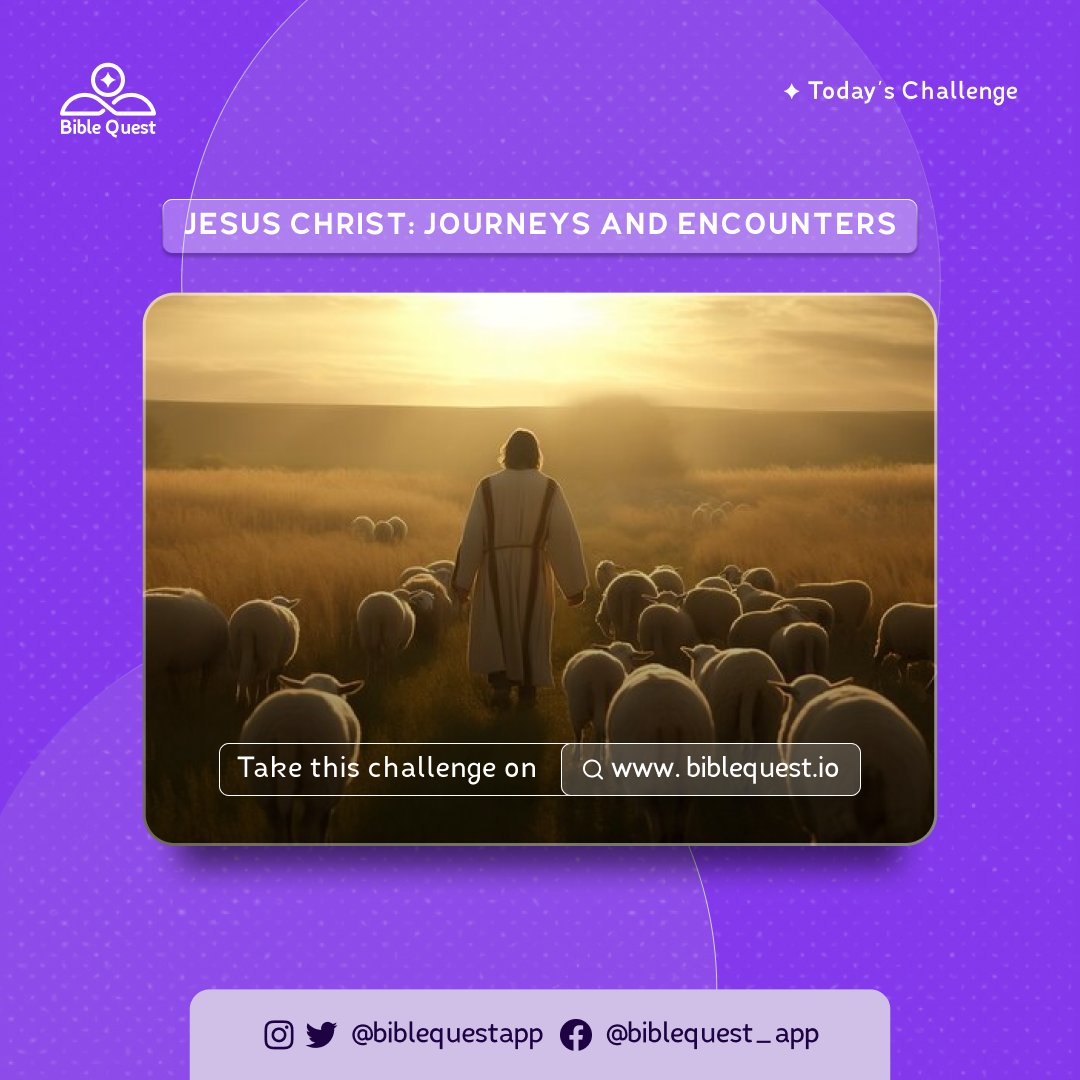 ✨Christ Chronicles Wednesday: Unveiling Journeys &amp; Divine Encounters

Immerse yourself in the profound moments where lives were forever changed.⚡

🌊Let Wednesday be your portal to deeper understanding and spiritual growth.

Today, on biblequest.io
