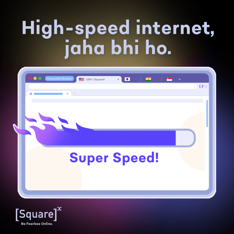 getsquarex's tweet photo. Kya aapka internet dheere chalta hai? #SquareX ke saath, aap bilkul muft high-speed internet ka maza le sakta hai, bina kisi ads ke: https://t.co/PrGtQ3CgxL

#BeFearlessOnline