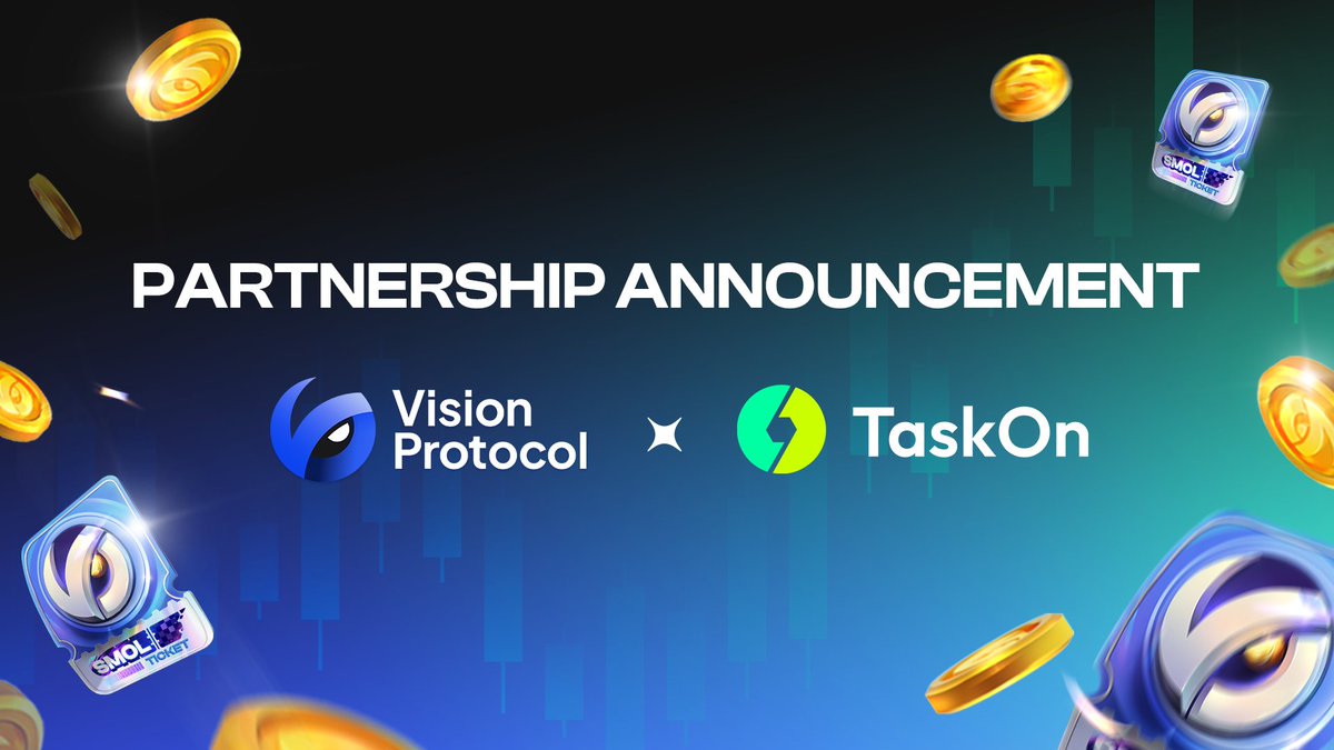 VisionProtocol's tweet image. 🎉 Exciting news! #VisionProtocol & @taskonxyz are teaming up
🎁 Special #airdrop 5,000 Free Smol Ticket
💥 Exclusive for TaskOn users 
⏰ Aug 17th 3 PM UTC+8
 
👉 Stay tuned!