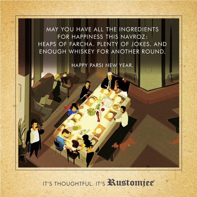 RustomjeeSpaces's tweet photo. Today is a good day to celebrate like the Parsis do - with several new years every year, everything with a generous topping of eedu and a fun community that makes every party feel like the greatest party on earth. #RustomjeeCelebrates #Navroze #ParsiNewYear https://t.co/IYaEHF4Ymb