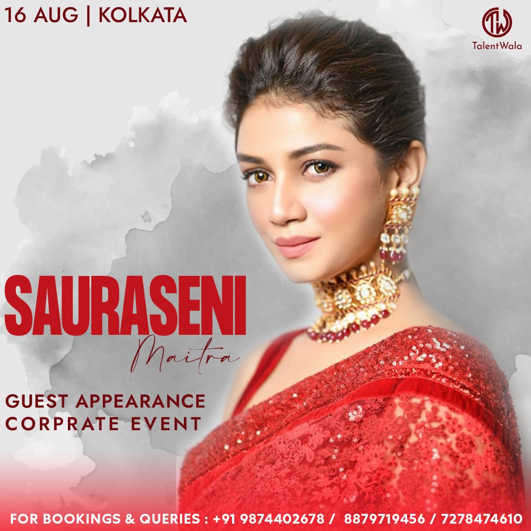 😍The ever-so-stunning actress-model Sauraseni Maitra will brighten the day with her presence🩷
.
😇She will grace the stage at a corporate event in Kolkata as a guest today!
.
👉🏼Follow for more updates
.
#saurasenimaitra #actress #bengaliactress #model  #talentwala